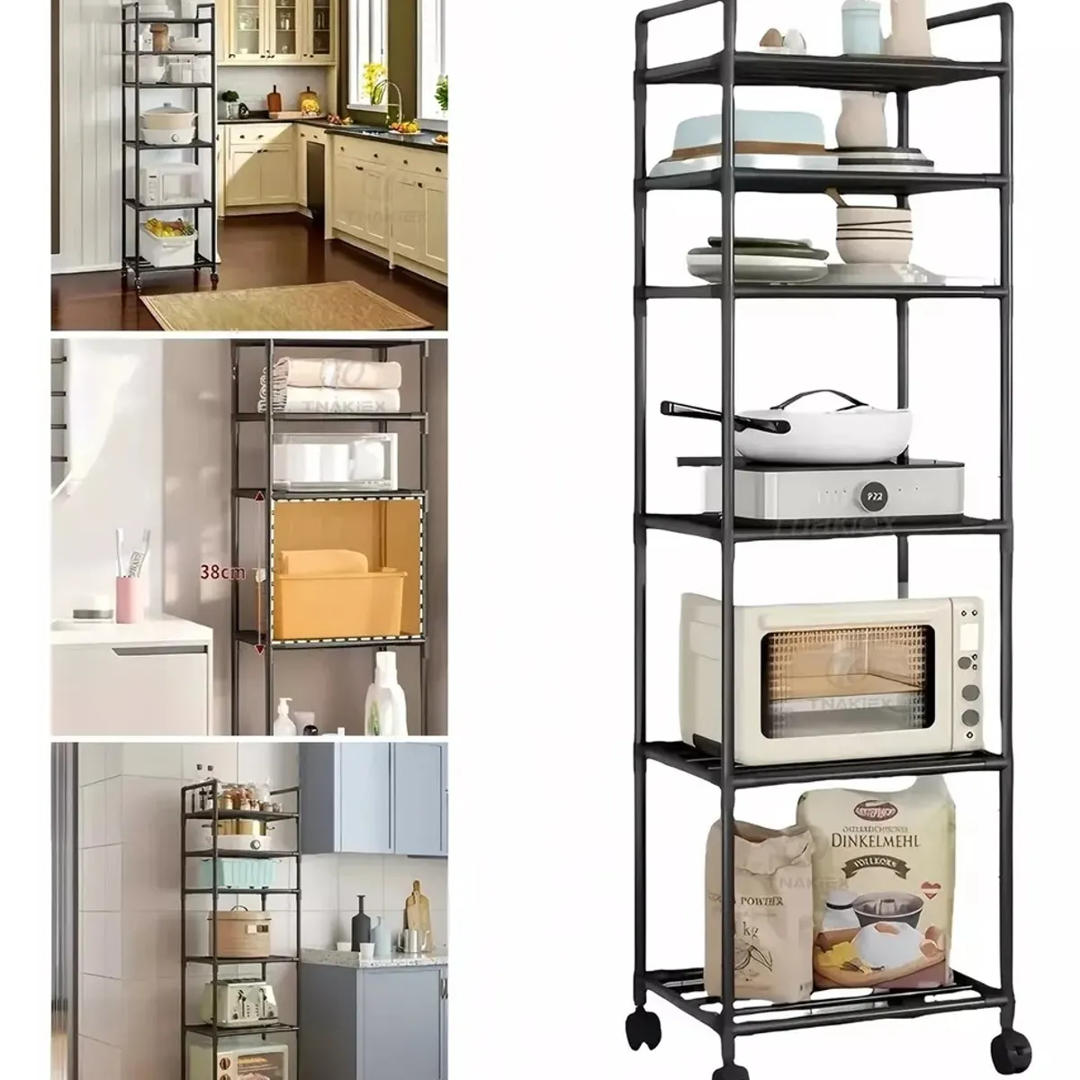 TNAKIEX - Estante Organizador De Baño Cocina Sala Multiuso 6 Niveles
