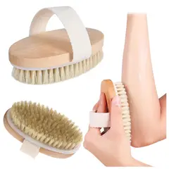 KUANGYE - Baño De Cepillo Cuerpo Corporal Ovalado Cerdas Naturales