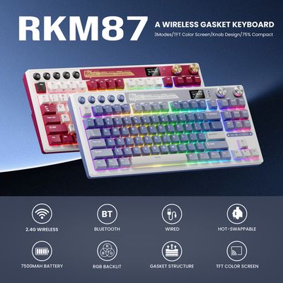 Imagen 2 del producto Teclado Mecánico Inalámbrico Español M87 Azul Océano