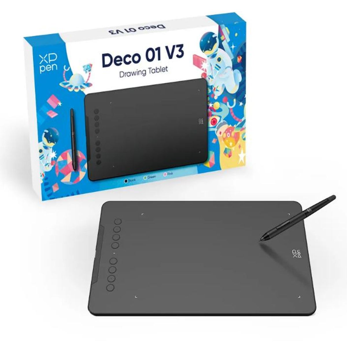 XP PEN - XPPen Deco 01 V3 Tableta Gráfica 10 Pulgadas 16384 Niveles Android