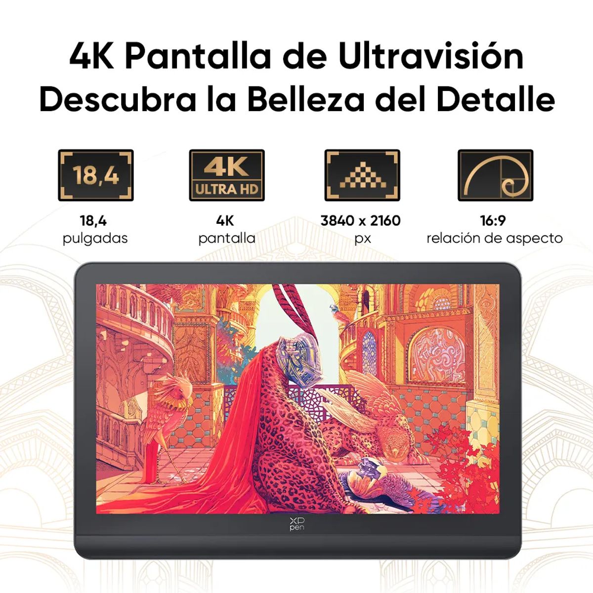 XP PEN - Tableta Gráfica XPPen Artist Pro 19 Gen 2 - 4K Pantalla com ACK05