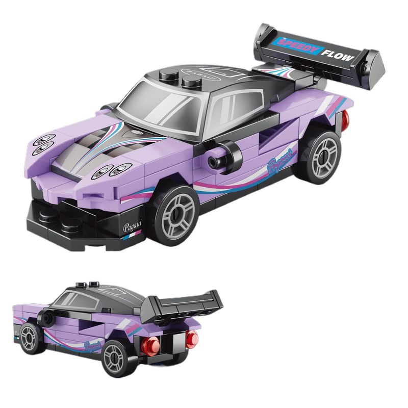 TIOZONEY - Juguete para Niños Auto Morado Armable