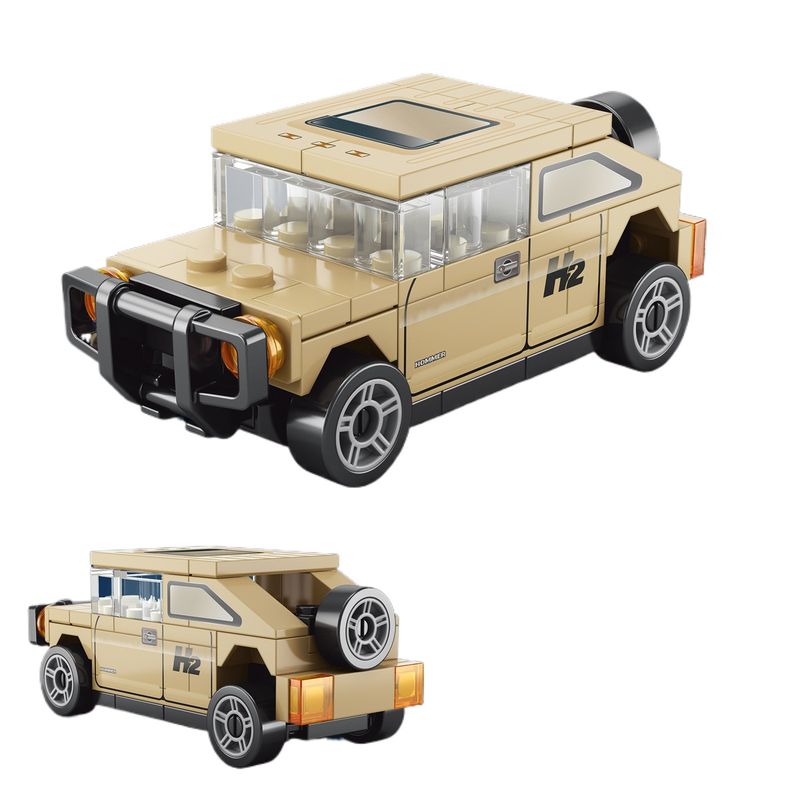 TIOZONEY - Juguete para Niños Jeep Beige Armable