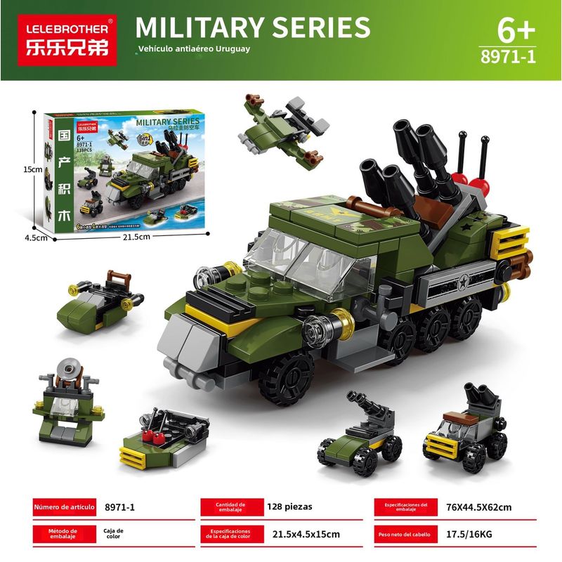 TIOZONEY - Juguete para Niños Camión Militar Armable