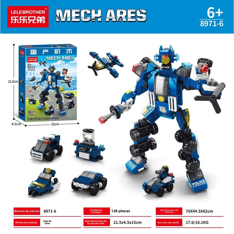 TIOZONEY - Juguete para Niños Transformer Azul Armable