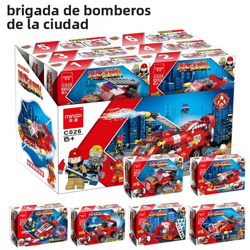 TIOZONEY - Juguete Para Niños Brigada Camión de Bomberos Armable