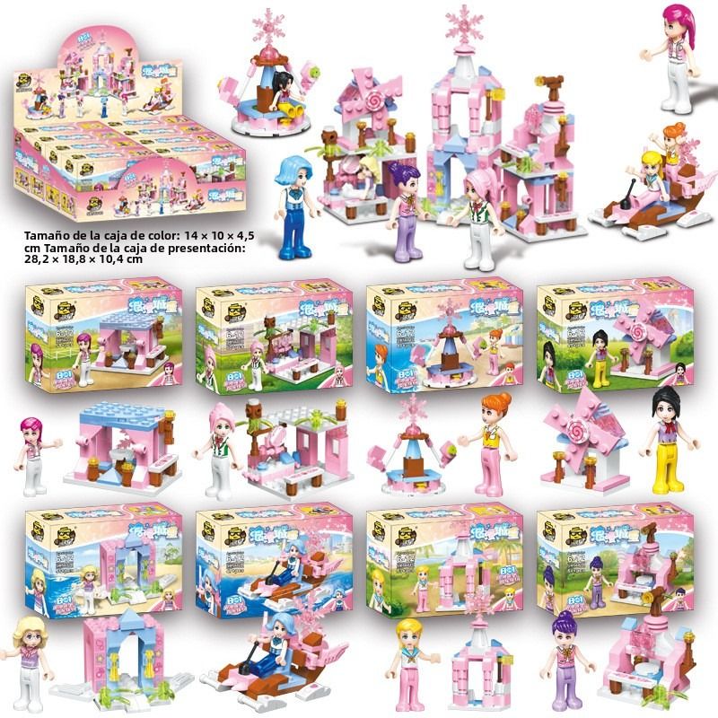 TIOZONEY - Juguete Para Niños Set de Ciudad de Diversión Jardín Armables