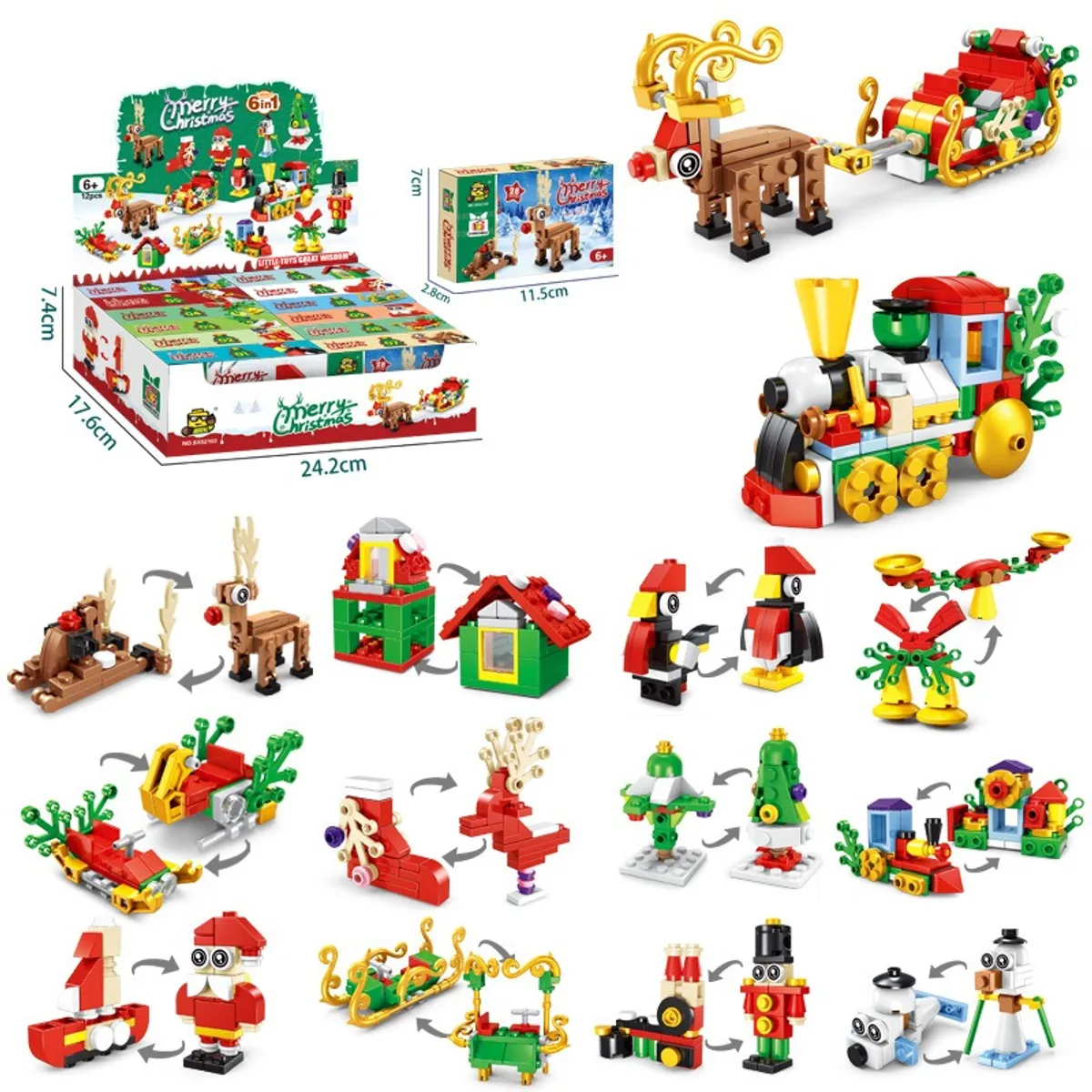 TIOZONEY - Juguete Para Niños Set de Navidad Armables