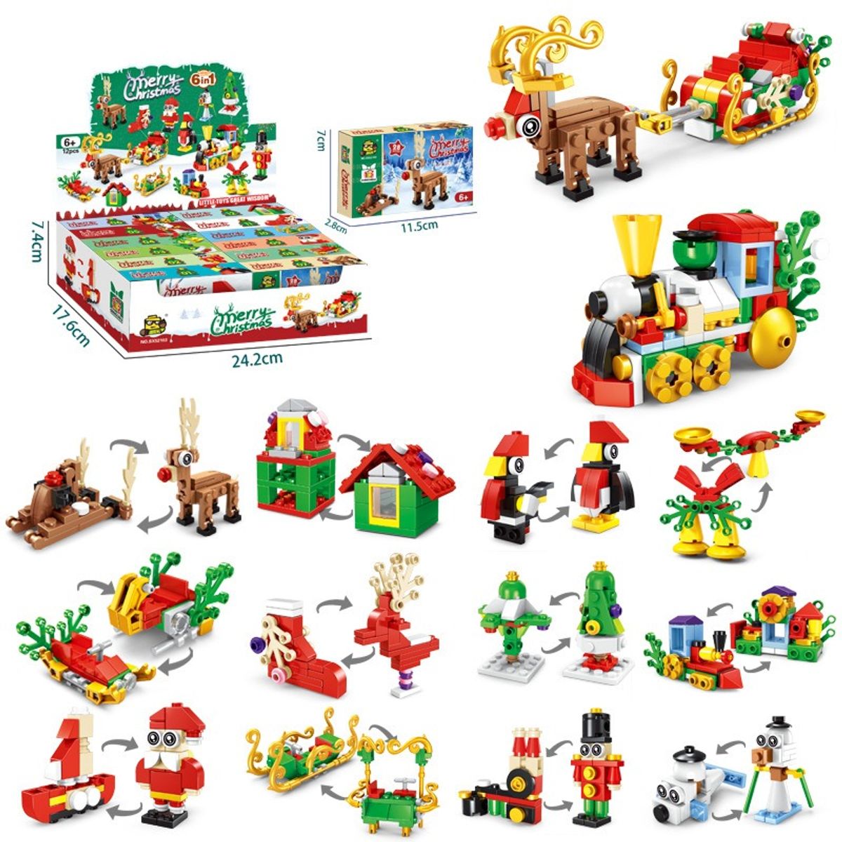 TIOZONEY - Juguete Para Niños Set de Navidad Armables