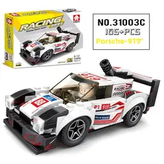 TIOZONEY - Juguete Para Niños Auto Porsche Blanco Armable