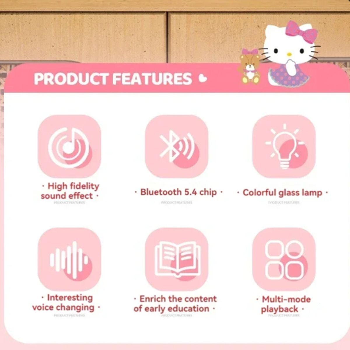 BRO TOUMI - KUROMI 3 IN 1 LED charging BT karaoke speaker y 2 microphones-Morado