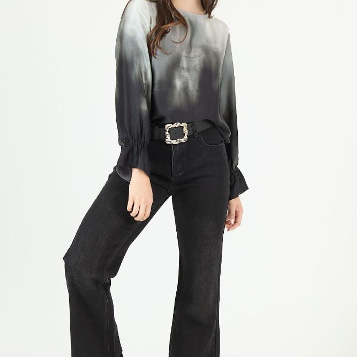 PRIVILEGE - Jeans flare negro PRIVILEGE 2271