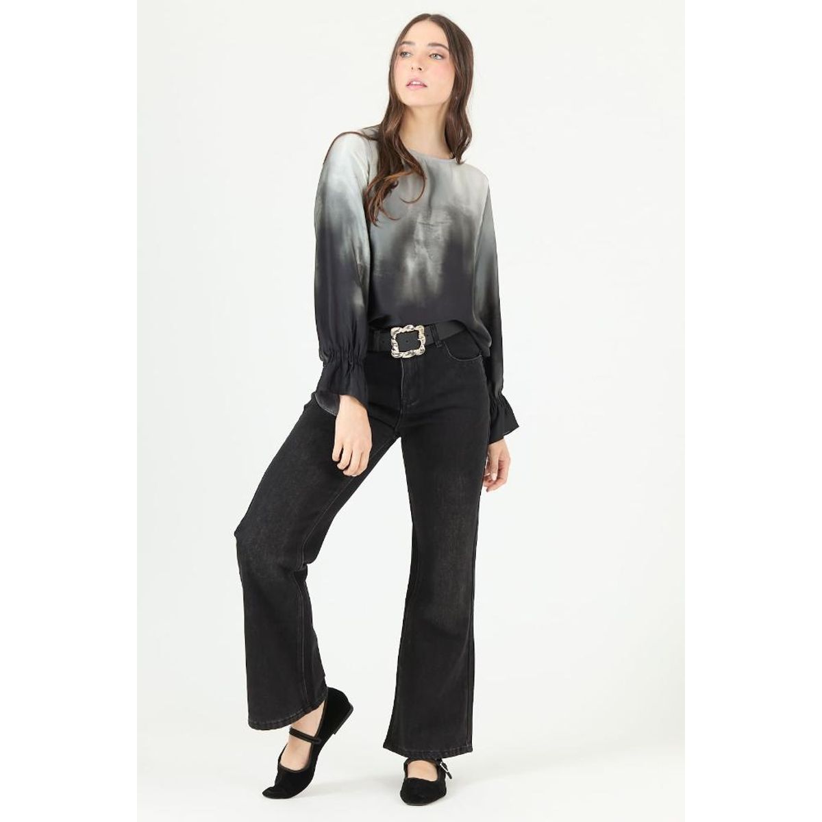 PRIVILEGE - Jeans flare negro PRIVILEGE 2271