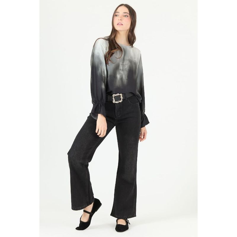 PRIVILEGE - Jeans flare negro PRIVILEGE 2271 - Negro