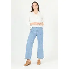 PRIVILEGE - Jeans wide leg azul 2272 - Azul