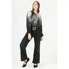 PRIVILEGE - Jeans flare negro 2271 - Negro