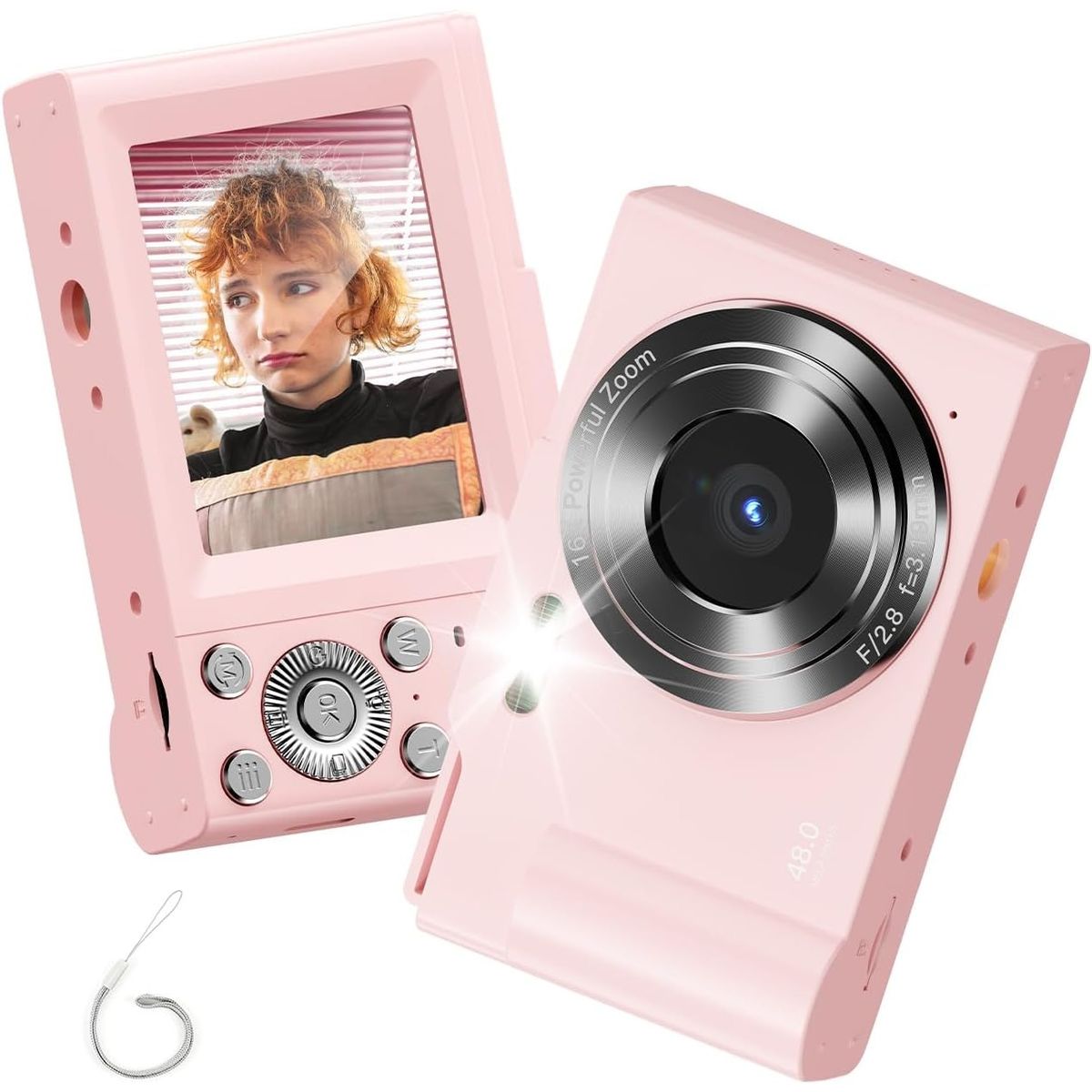 RENVMEXY - Cámara Digital 48MP 4K RENVMEXY DC311L 64GB Rosa