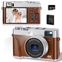 Cámaras digitales 4K 48MP DC202L 64GB Marrón