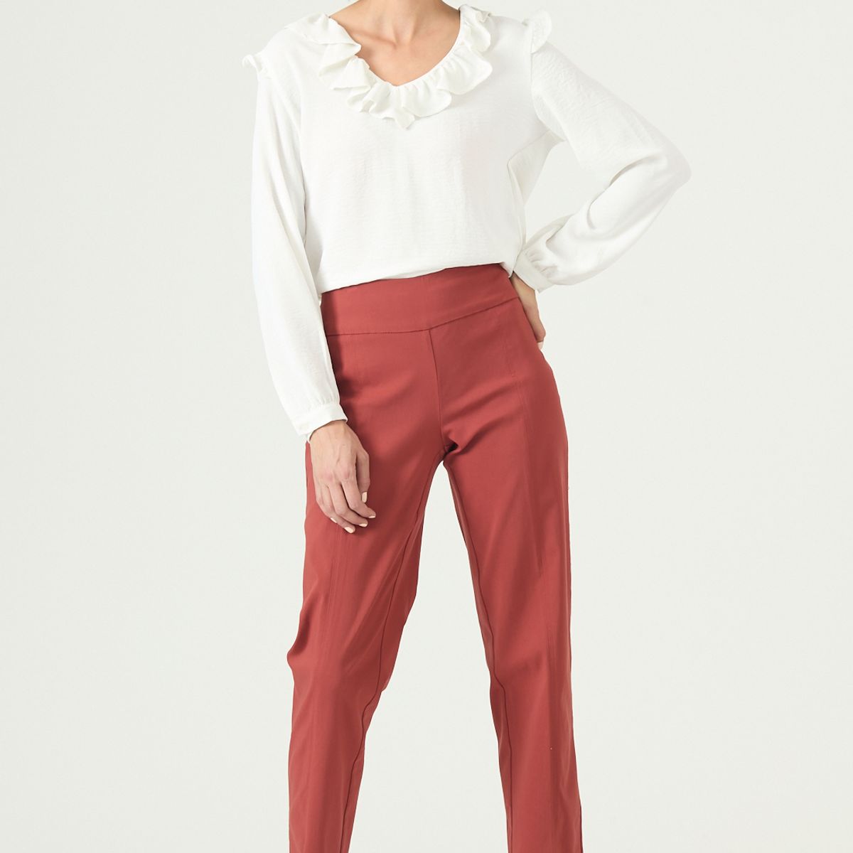 PRIVILEGE - Leggings terracota PRIVILEGE 2615 - Terracota