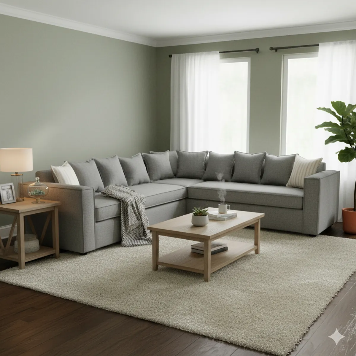 SITIAL HOME - Seccional Emilia Gris claro con Tecnologia resortes Full comfort plus