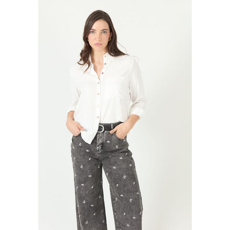 PRIVILEGE - Jeans wide leg gris oscuro PRIVILEGE 2273 - Gris Oscuro