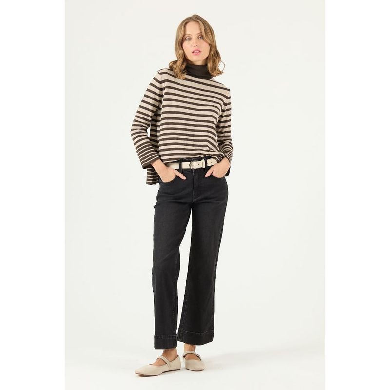PRIVILEGE - Jeans wide leg gris oscuro PRIVILEGE 2275 - Gris Oscuro
