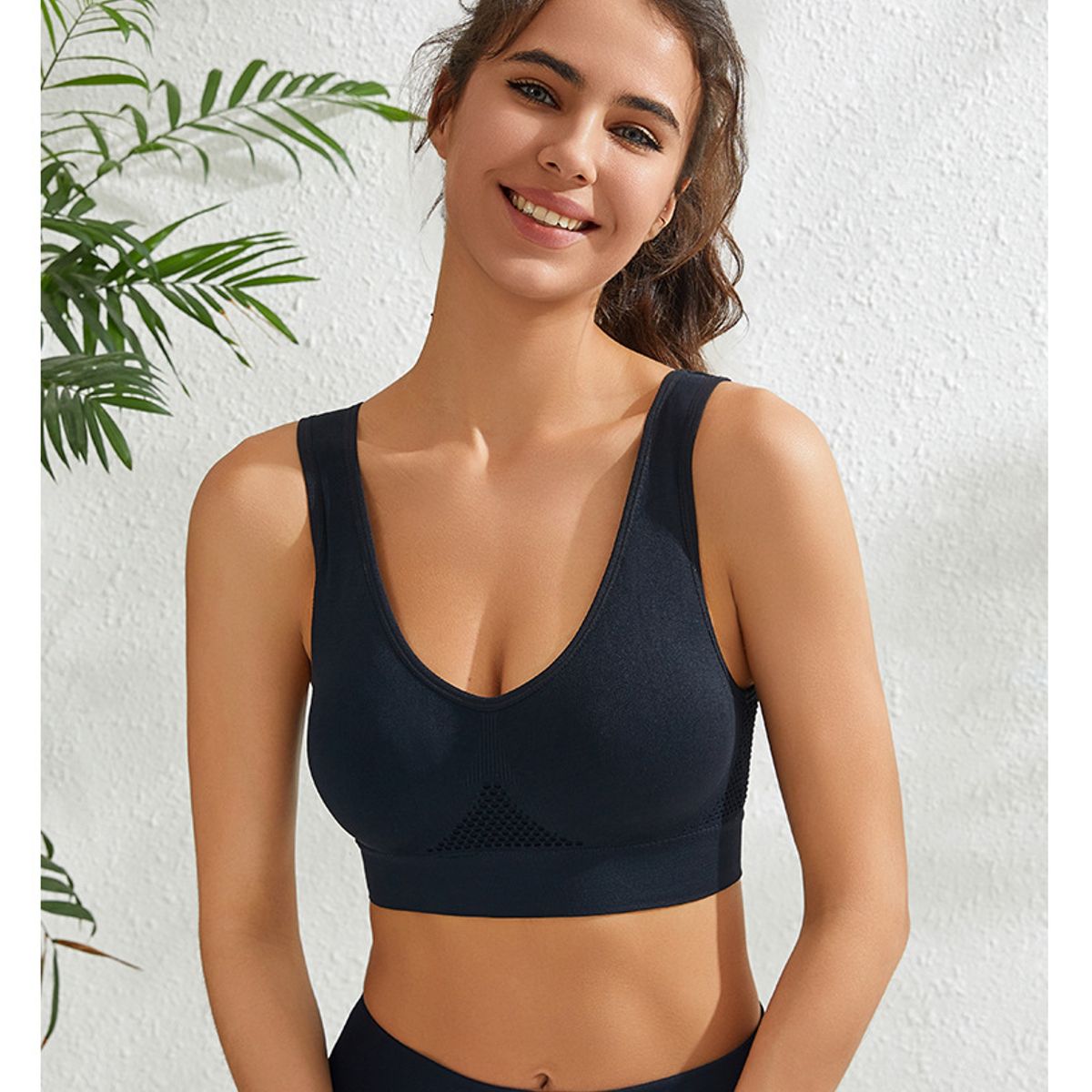 TIOZONEY - Pack De 3 Sostén Deportivo Elasticado Mujer