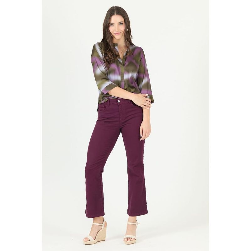 PRIVILEGE - Jeans flare burdeo PRIVILEGE 2287 - Burdeos