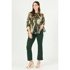 PRIVILEGE - Jeans flare verde 2286 - Verde