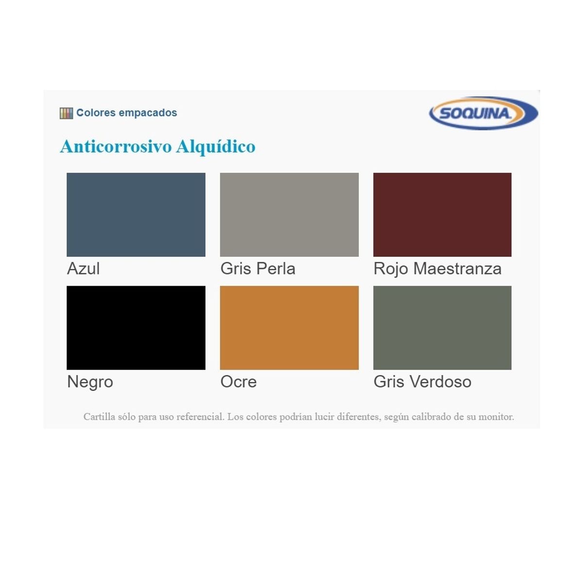 SOQUINA - ANTICORROSIVO SOQUINA AZUL OSCURO un cuarto GL