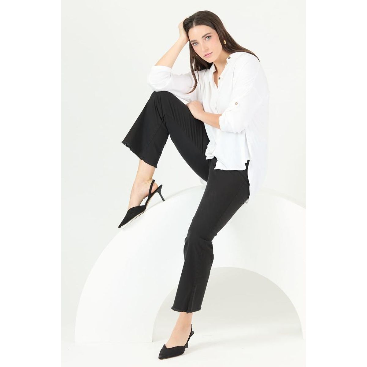 PRIVILEGE - Jeans flare negro PRIVILEGE 2285