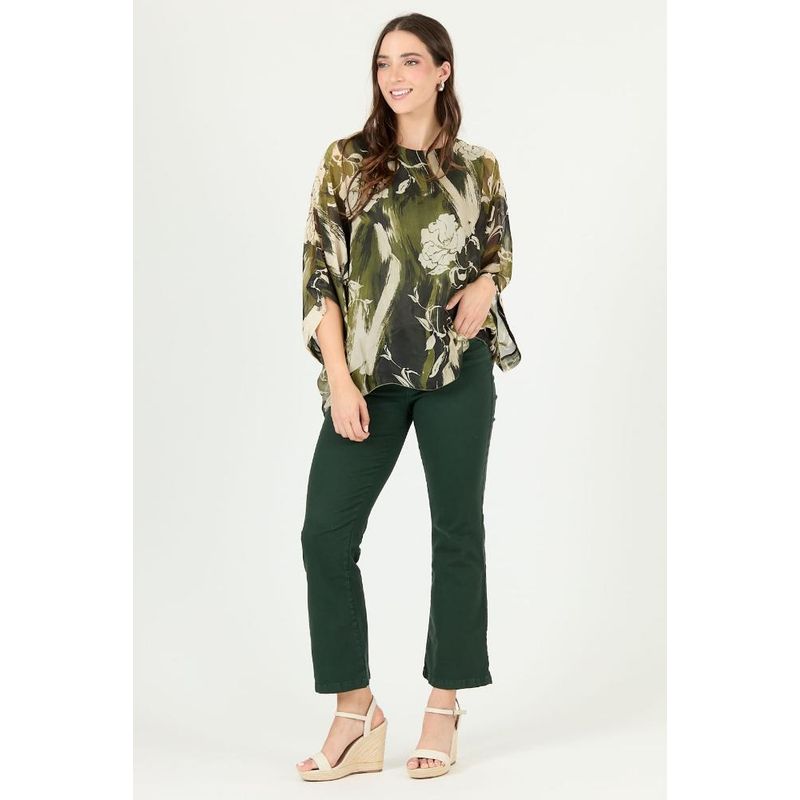 PRIVILEGE - Jeans flare verde PRIVILEGE 2286 - Verde