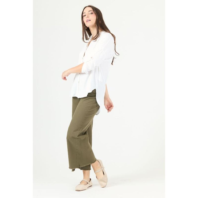 PRIVILEGE - Jeans wide leg verde militar PRIVILEGE 2280 - Verde Militar