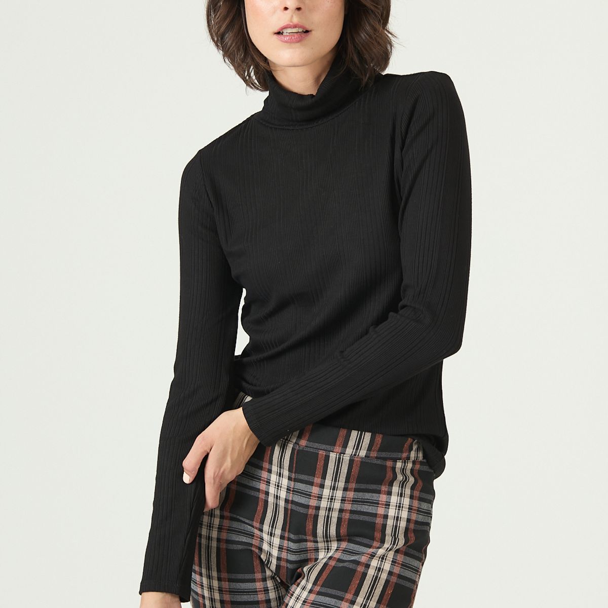 PRIVILEGE - Polera negra 2619