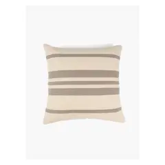 LOUNGE - Cojín Algodón Textura Con Líneas Beige
