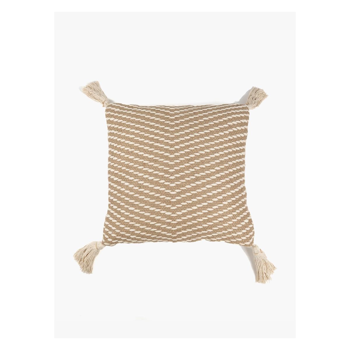 LOUNGE - Cojín Yute Bordados Café LOUNGE