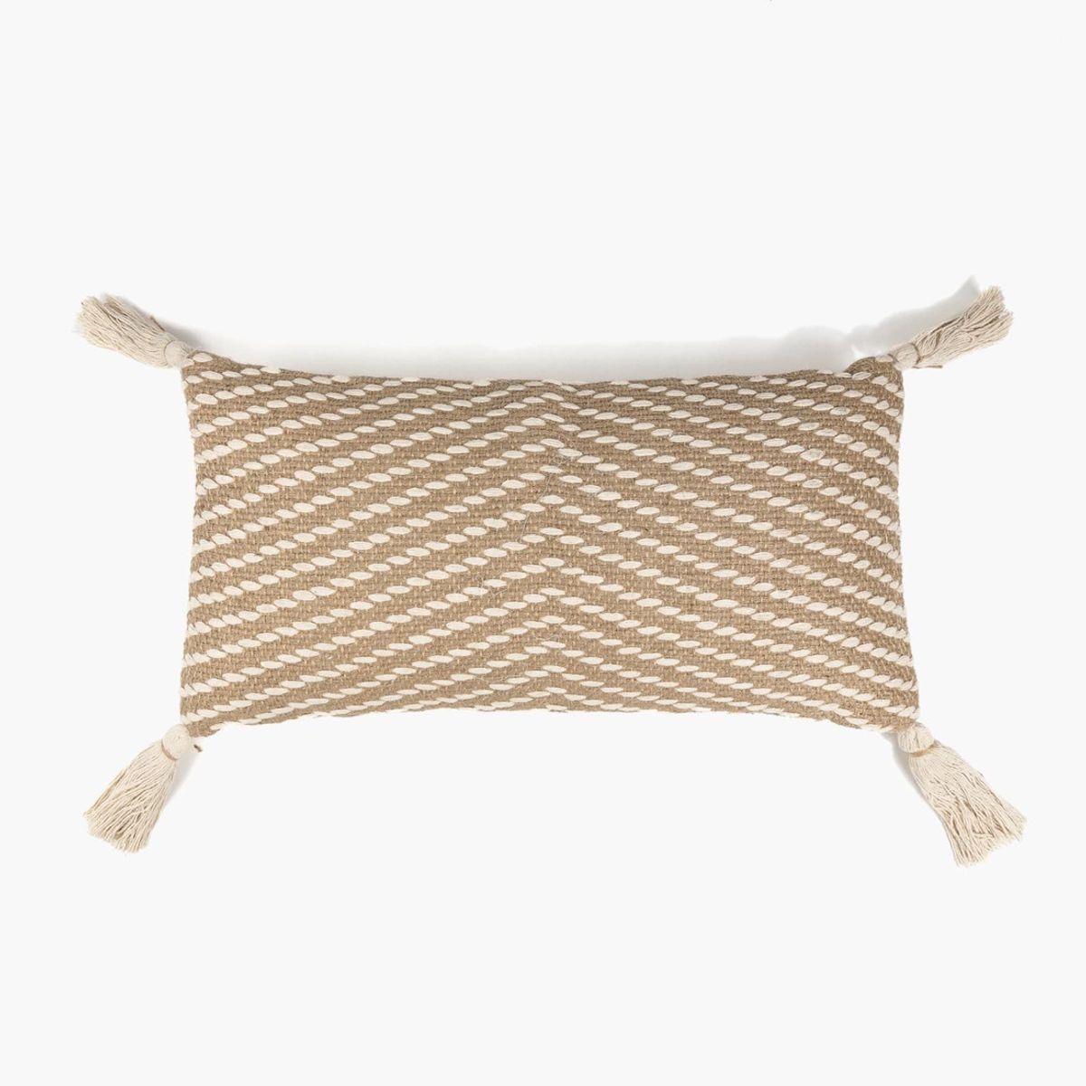 LOUNGE - Cojín Yute Bordado Café LOUNGE
