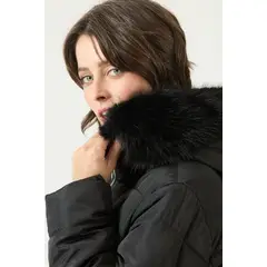 PRIVILEGE - Parka negra 2736 - Negro