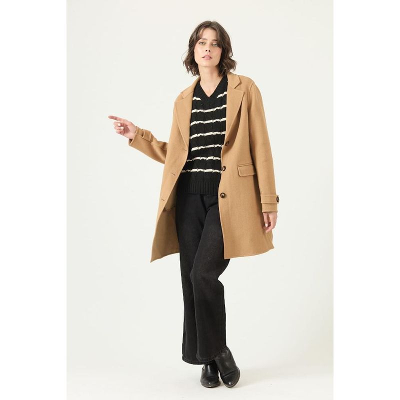 PRIVILEGE - Abrigo con wool blend camel PRIVILEGE 2728 - Camel