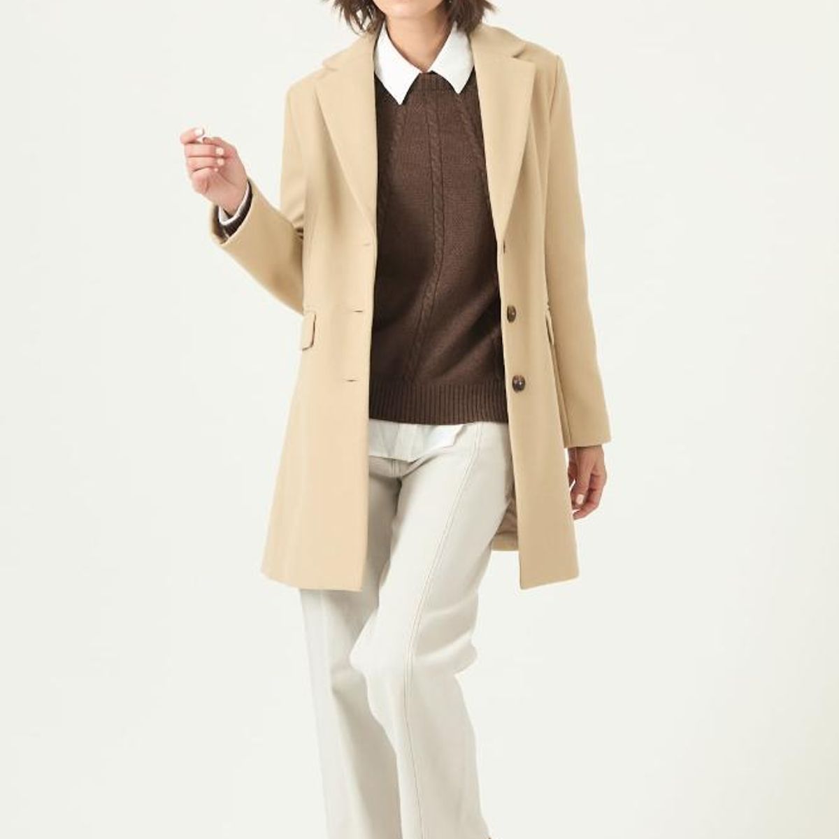 PRIVILEGE - Abrigo beige PRIVILEGE 2724