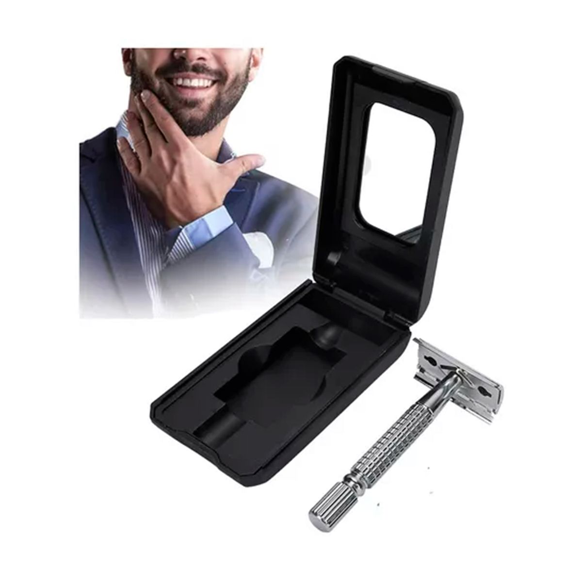 GENERICO - Maquinilla De Afeitar Acero Inoxidable Doble Filo