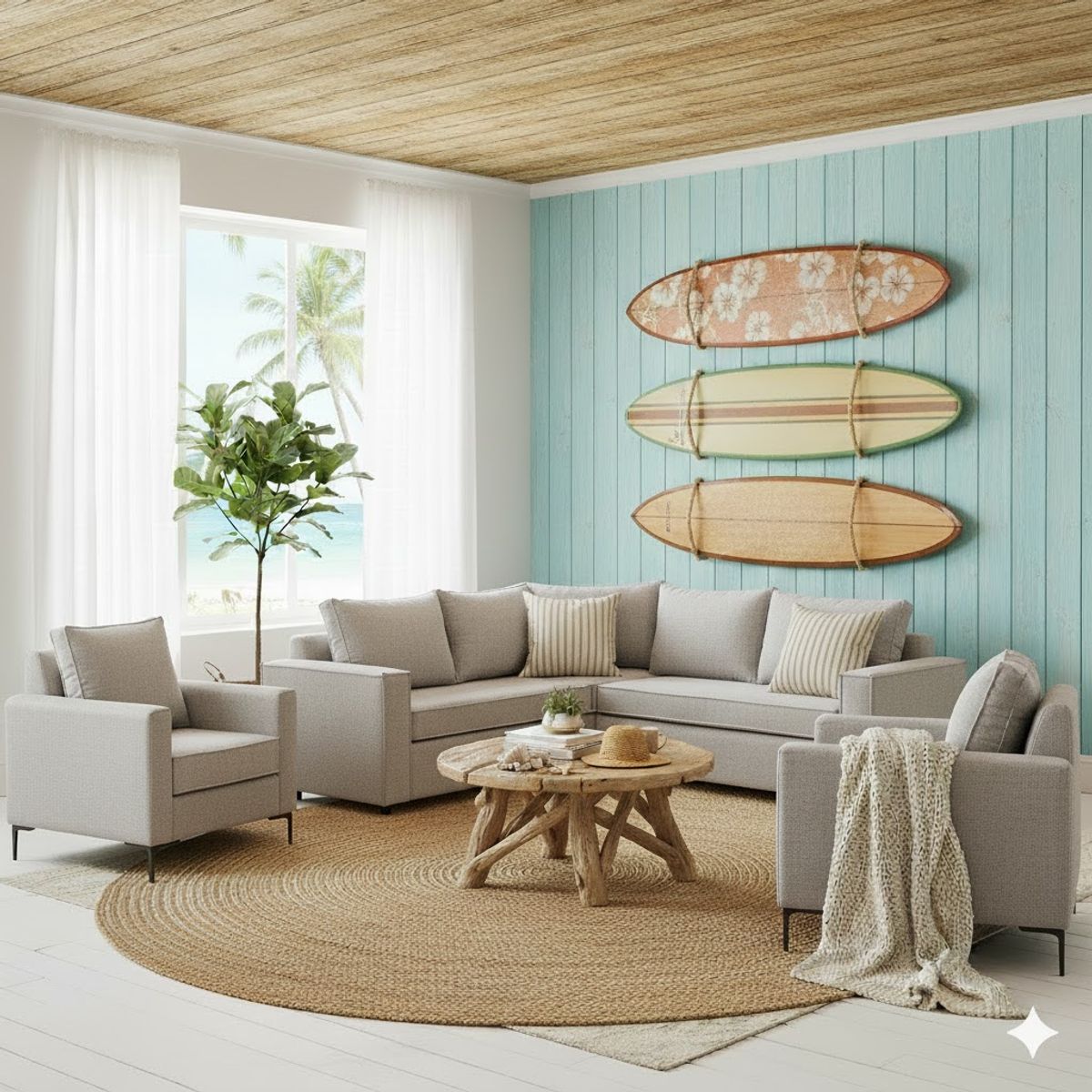 SITIAL HOME - Living 311 Matilda Gris Claro Seccional + 2 Poltronas resortes Pocket