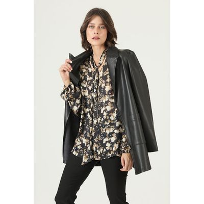 Imagen 2 del producto Blusa negra estampada 2639