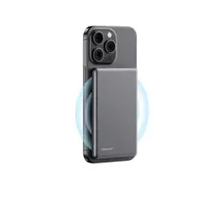 GENERICO - Powerbank Magsafe 5000mAh Inalámbrico Compatible iPhone - Gris
