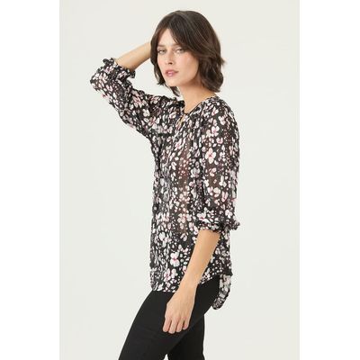 Imagen 2 del producto Blusa negra estampada 2638
