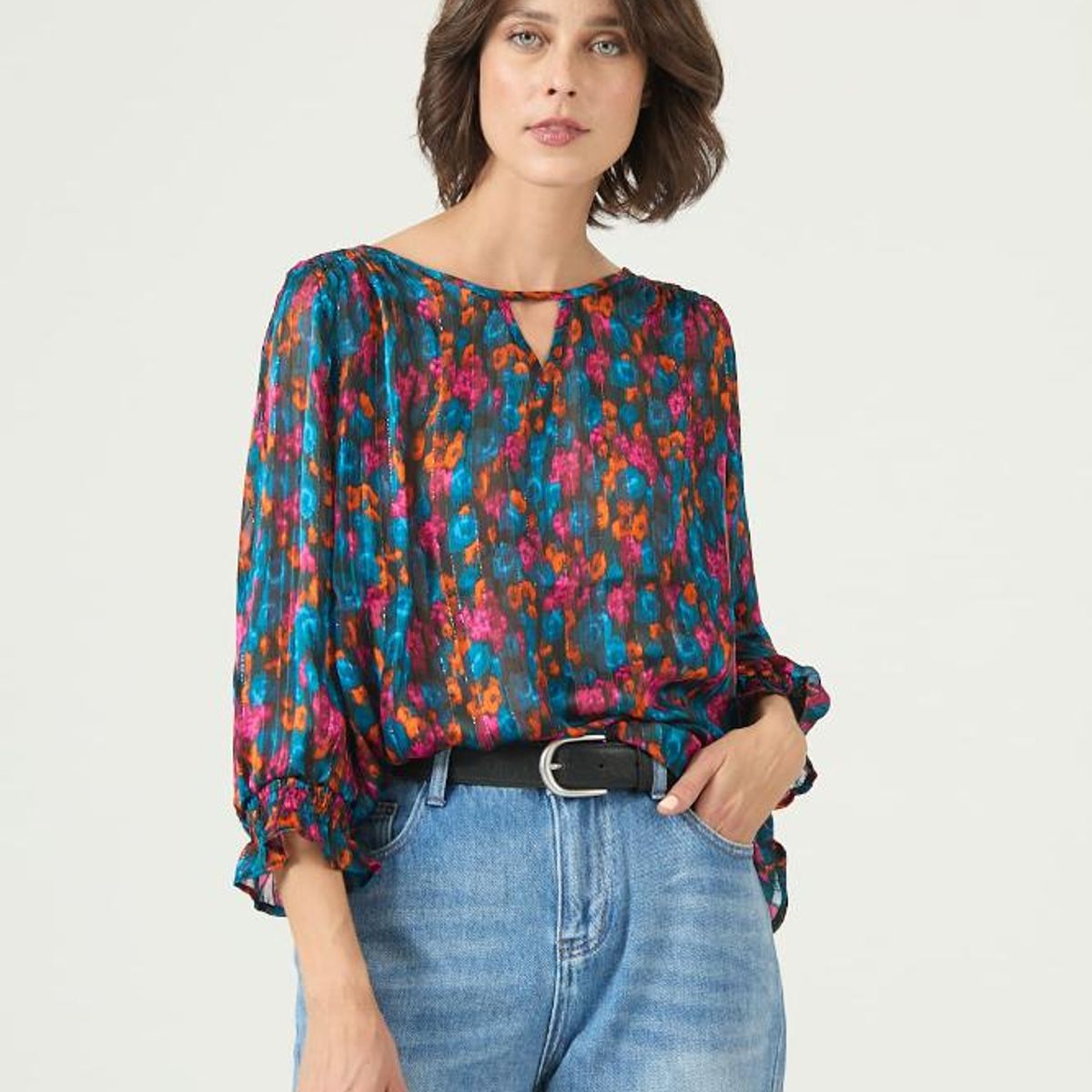PRIVILEGE - Blusa multicolor estampada 2637