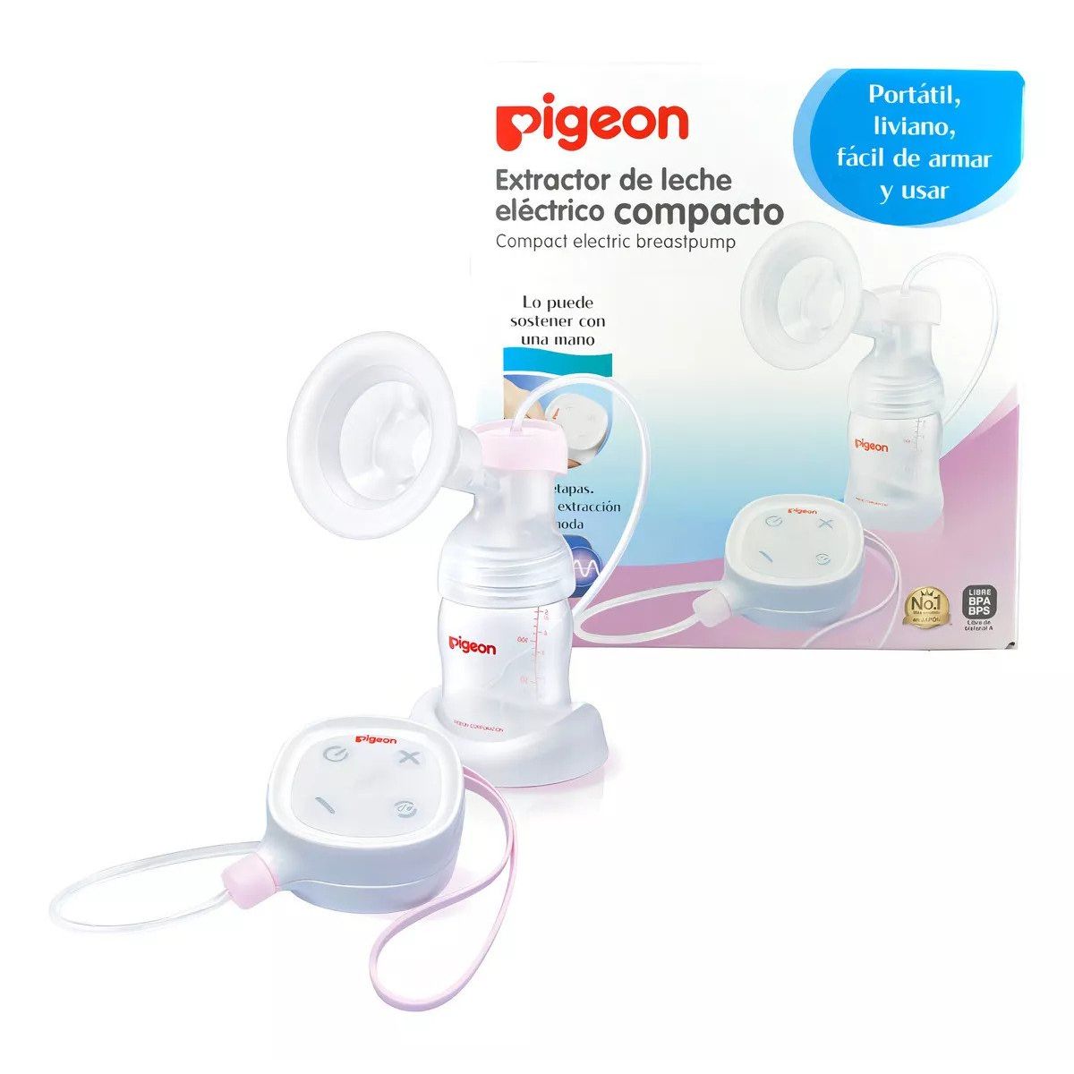PIGEON - Extractor Leche Eléctrico Compacto Pigeon Saca Leche Materna
