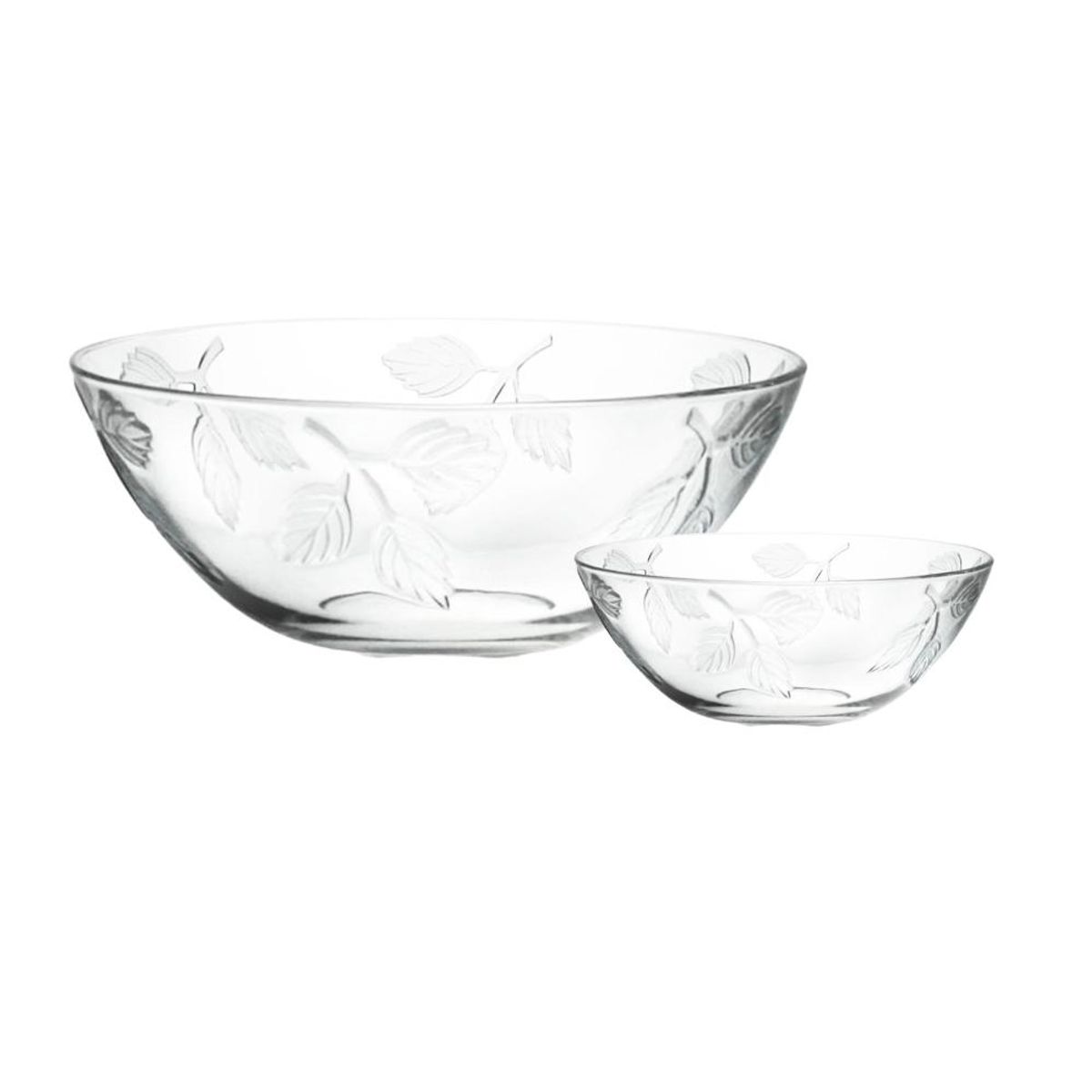 ALLEGRA - Set de 7 Piezas de vidrio Ensaladera 1800ml Allegra