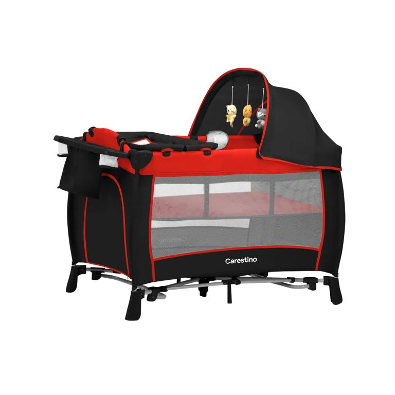 Cuna Corral Venecia Rojo Rojo
