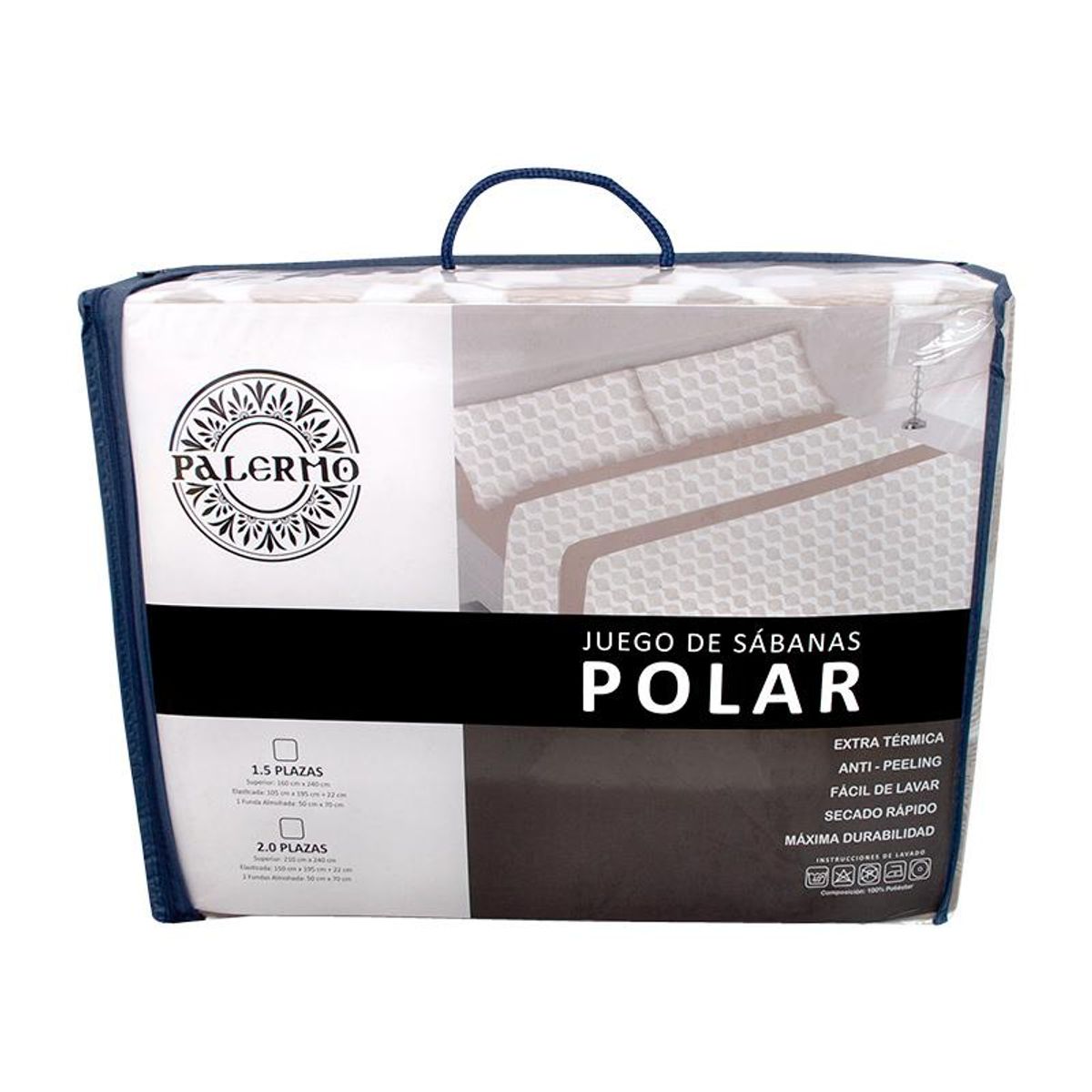 GENERICO - Sabanas Polar Diseños 2 Plazas Neilan Beige - S0131N